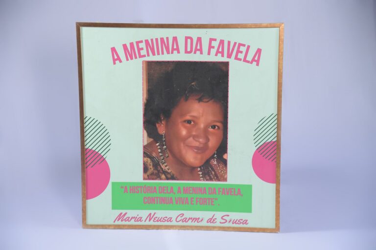Lona fotográfica e estrutura em mdeira